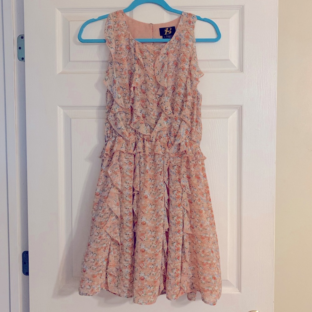 Pink Floral Fluttery Anthropologie Dress
